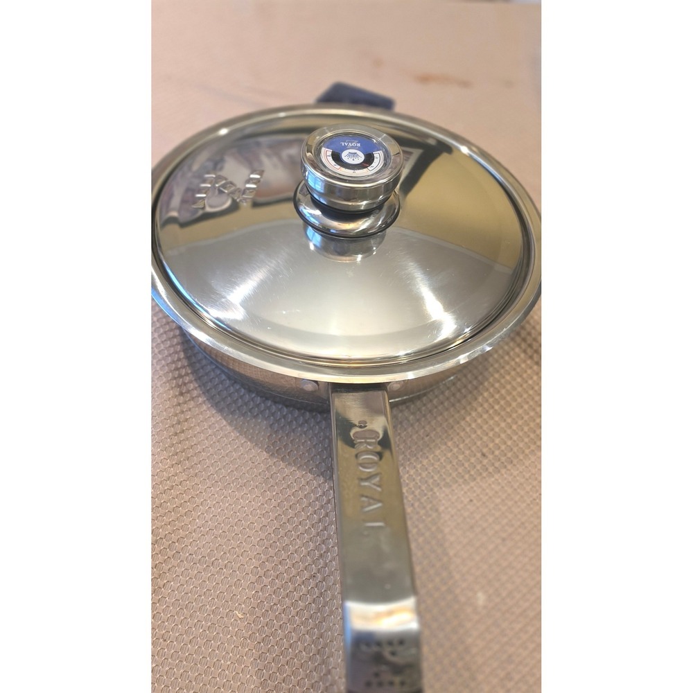 Royal Z Series Germany 18-10 Stainless Steel Skillet with Thermo Control Lid 2.5